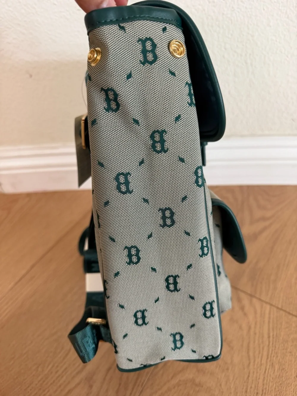 MLB Red Sox Monogram Mini Backpack Green NWT